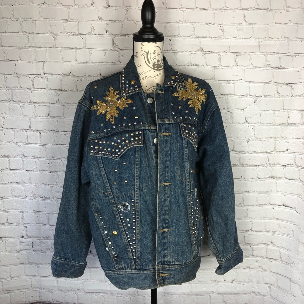 Vtg Freego Western Blue Jean Denim Jacket